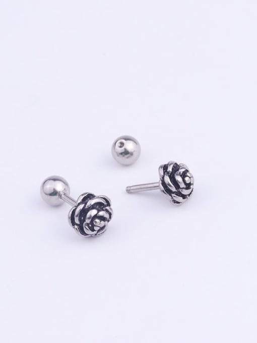 HISON Stainless steel Feather Stud Earring 0