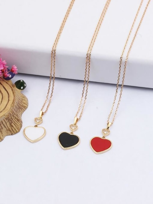 YILLIN Brass Shell Heart Minimalist Necklace 2