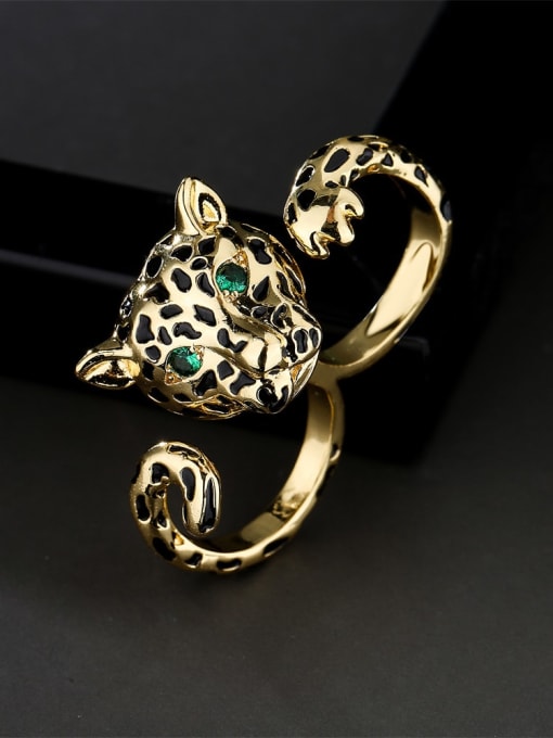 AOG Brass leopard Vintage Band Ring 0
