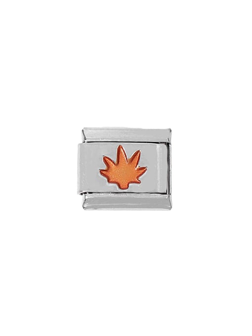 0277 Red Maple Leaves Series Stainless steel Minimalist Plant DIY  Pendant