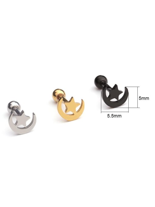 HISON Stainless steel Minimalist Stud Earring 2