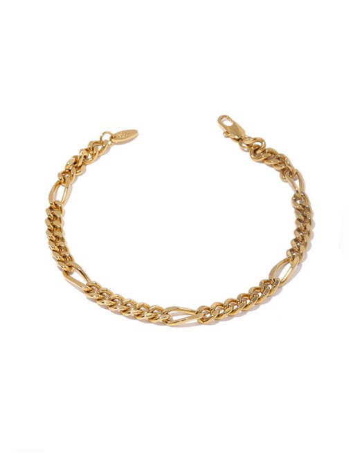 3- 24.9cm Brass Irregular Hip Hop Double Layer Chain Anklet