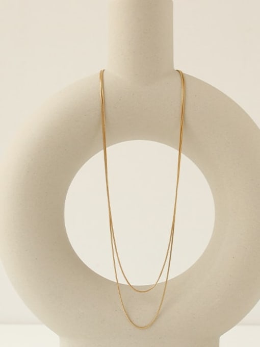 ACCA Brass Snake Chain Minimalist Necklace
