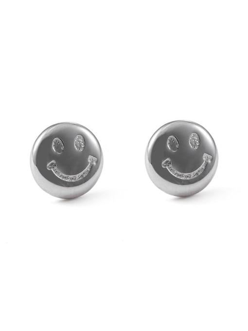 TINGS Titanium Steel Smiley Minimalist Stud Earring 0
