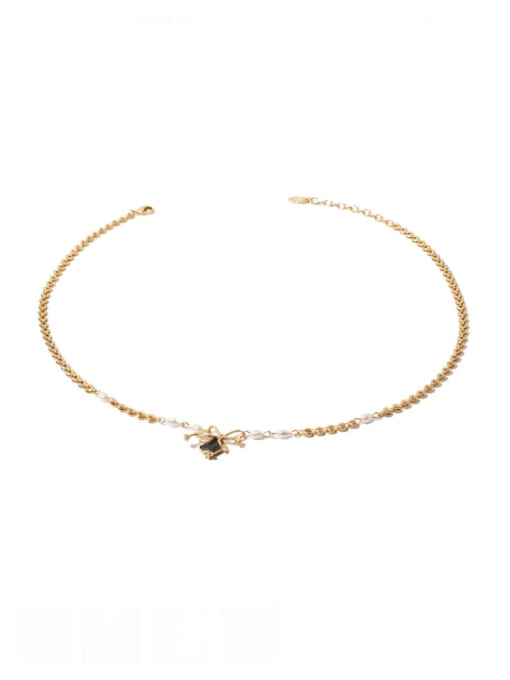 Necklace Brass Cubic Zirconia Heart Vintage Necklace