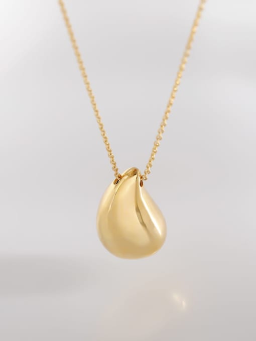 18K gold model 1 Brass Water Drop Minimalist Necklace