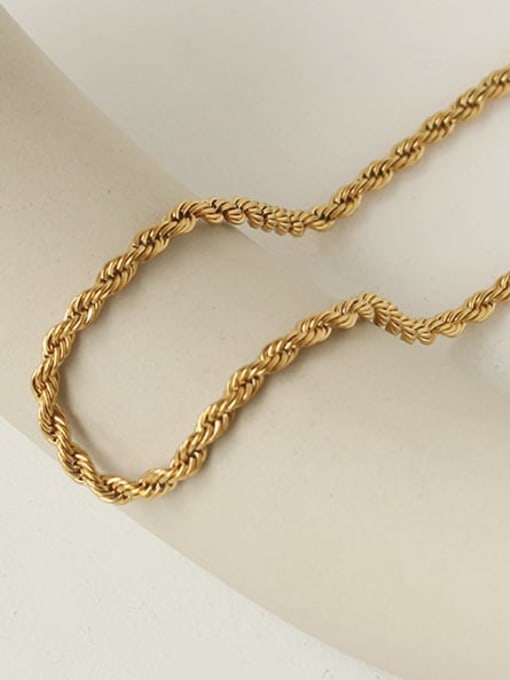 ACCA Titanium Steel Geometric Vintage Twist chain bracelet Necklace 2