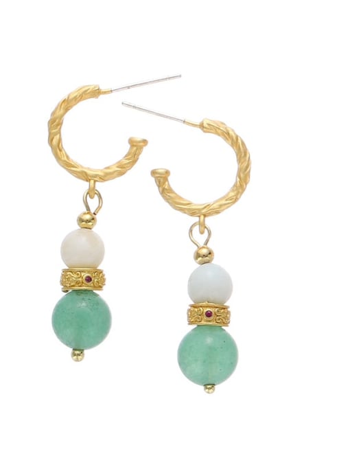 Style 3 Brass Imitation Pearl Tassel Bohemia Drop Earring