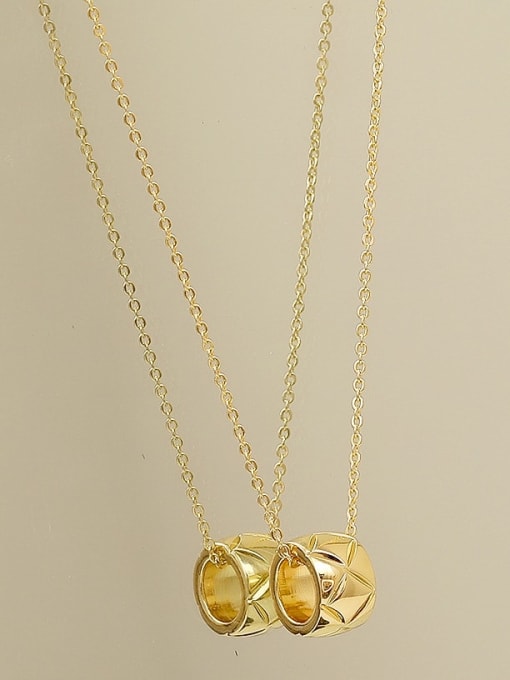 HYACINTH Brass smooth Geometric Minimalist Trend Korean Fashion Necklace 2