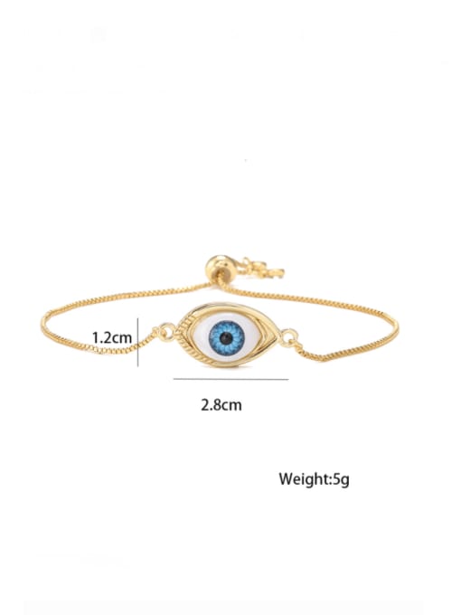 AOG Brass Enamel Evil Eye Vintage Adjustable Bracelet 4