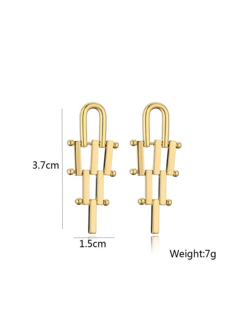 AOG Brass Geometric Trend Stud Earring 1