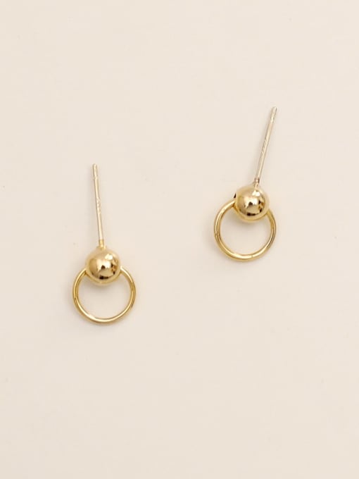 HYACINTH Brass Geometric Minimalist Stud Trend Korean Fashion Earring 2