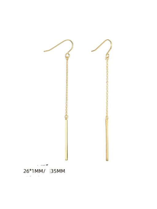 golden Stainless steel Tassel Minimalist Hook Earring