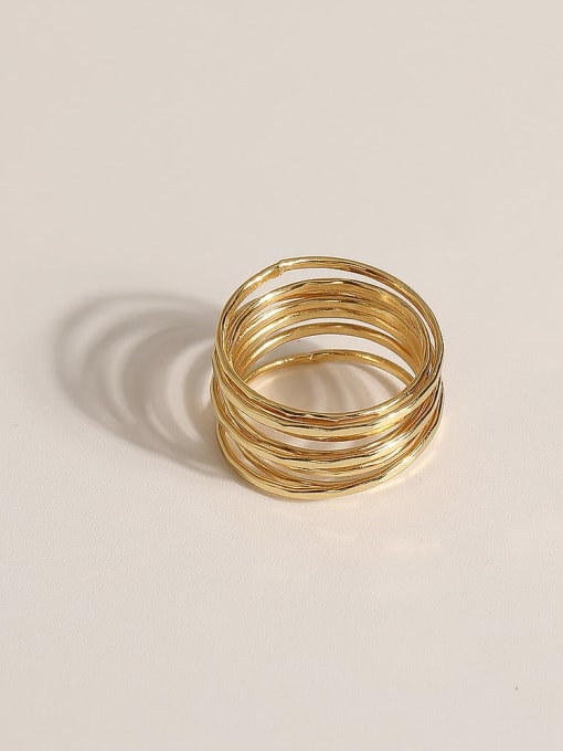 JZ095 Brass Geometric Vintage Band Fashion Ring