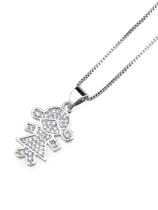 renchi Brass Cubic Zirconia Cute Necklace 4
