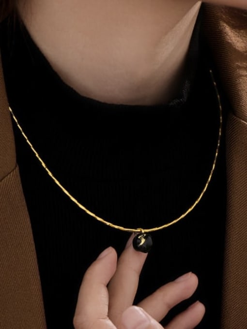 ACCA Brass Enamel Geometric Vintage Necklace 1