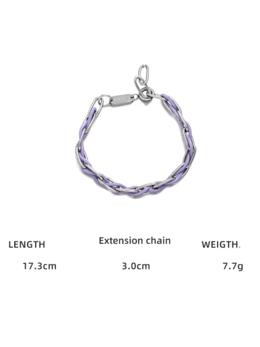 TINGS Titanium Steel Enamel Geometric Bohemia Strand Bracelet 3