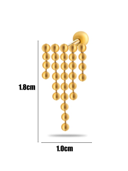 12# Gold-- Single Brass Cubic Zirconia Bowknot Tassel Trend Single Earring