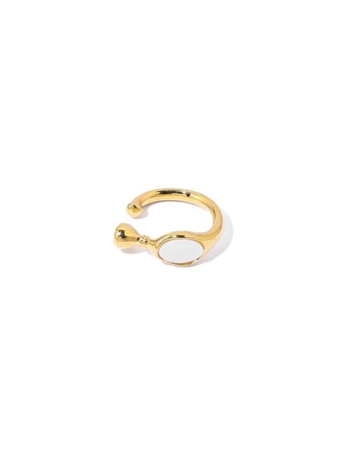 ACCA Brass Shell Geometric Minimalist Single Earring( Single-Only One)