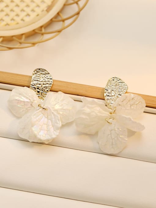 HYACINTH Copper Acrylic Flower Trend Drop Trend Korean Fashion Earring 3