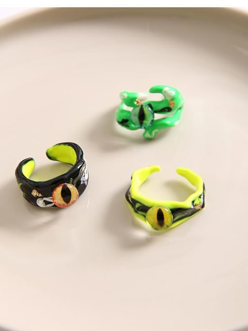 Five Color Brass Enamel Animal Trend Band Ring 1
