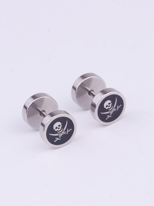 16# Steel Color Stainless steel Bell Minimalist Stud Earring
