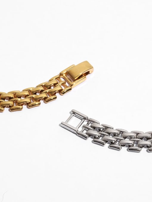 TINGS Brass Hollow Geometric Vintage Link Bracelet 2