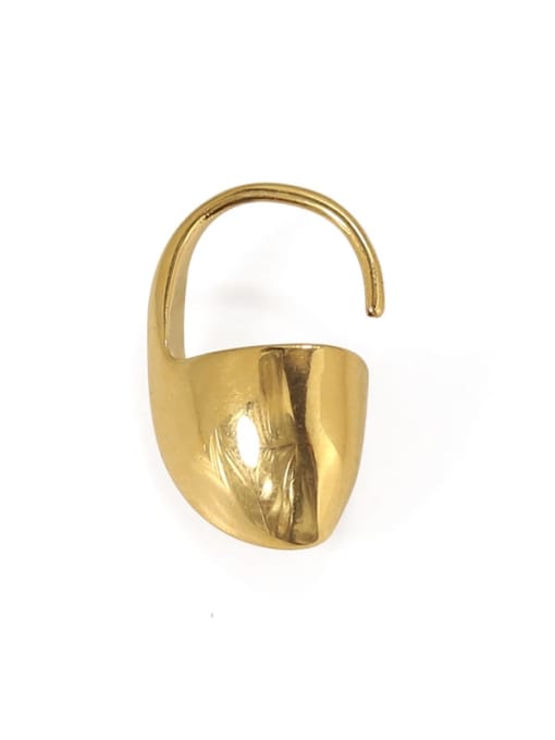 ACCA Brass Geometric Minimalist Hook Earring single