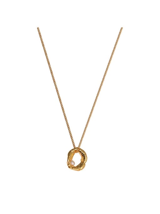 HYACINTH Brass Geometric Minimalist Necklace 0