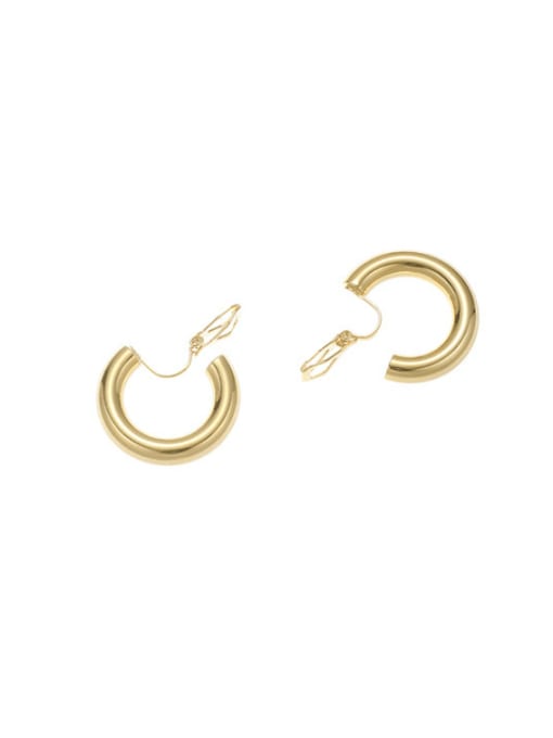 Five Color Brass Geometric Minimalist Clip Earring 0