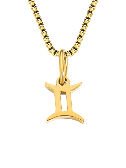 Gemini Gold Stainless steel Constellation Minimalist Necklace