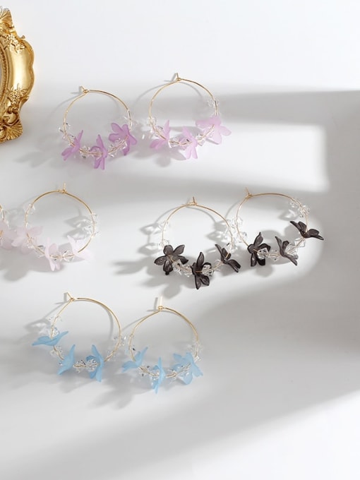 HYACINTH Copper Minimalist  Acrylic Flowers Stud Trend Korean Fashion Earring 1