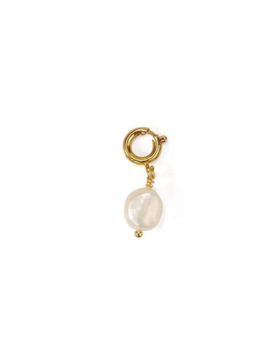Pearl Pendant Brass Imitation Pearl Geometric Vintage Necklace