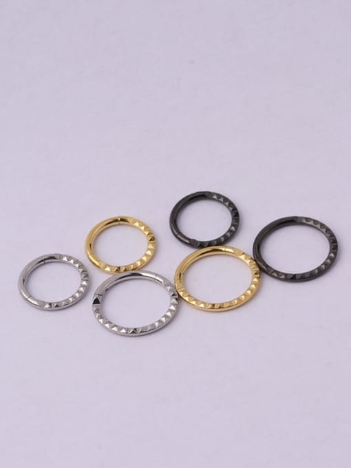 HISON Titanium Steel Geometric Hip Hop Nose Rings (Single Only One) 1