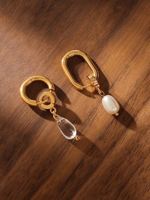 Five Color Brass Geometric Cute Single Earring(Only-One) 2