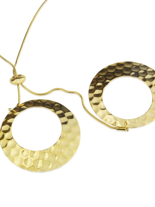 golden Brass smooth round minimalist Pendant Necklace