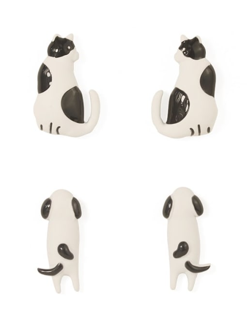 Five Color Alloy Enamel Dog Cute Stud Earring 3