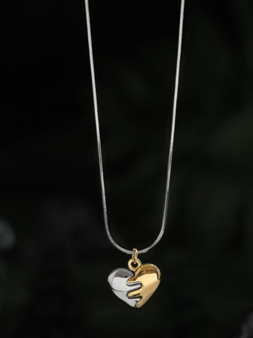 TINGS Brass Heart Hip Hop Necklace 1