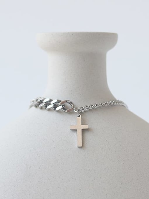 ACCA Titanium Steel Cross Minimalist Regligious Necklace 2