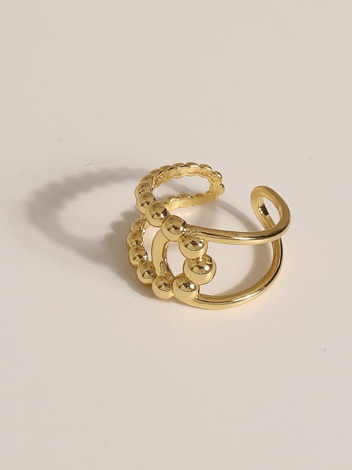 JZ103 Brass Geometric Vintage Band Fashion Ring