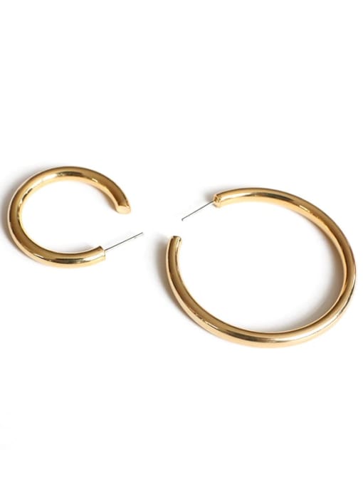 ACCA Brass Geometric Minimalist Hoop Earring 4