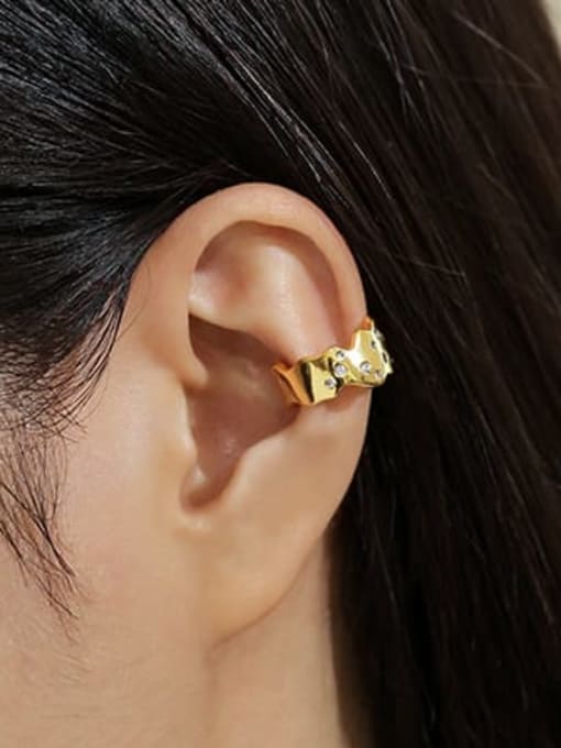 ACCA Brass Geometric Minimalist Single Earring(Single-Onlly One) 1