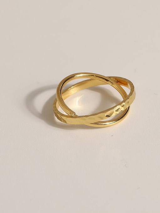 JZ112 Brass Geometric Vintage Band Fashion Ring