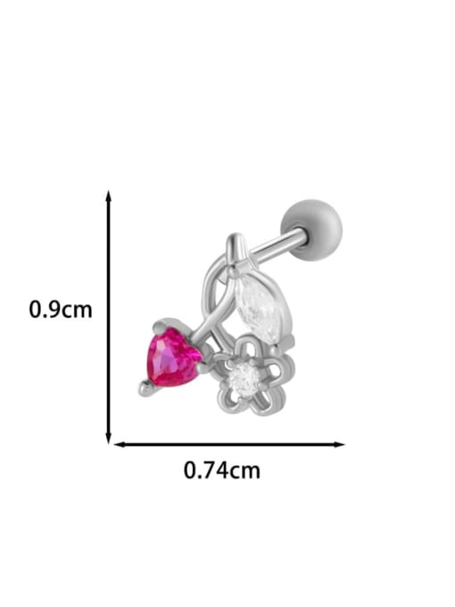 7  # Steel Brass Cubic Zirconia Planet Dainty Single Earring