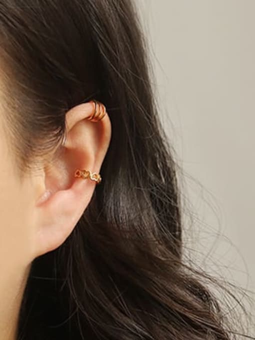 ACCA Brass Geometric Minimalist Clip Earring 1