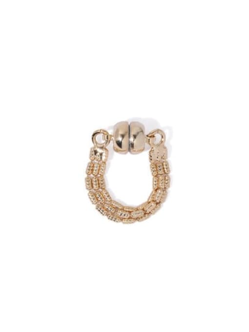 Single sale of gold line 3 Brass Cubic Zirconia Tassel Hip Hop Fashion chain tassel without pierced ears Single Earring