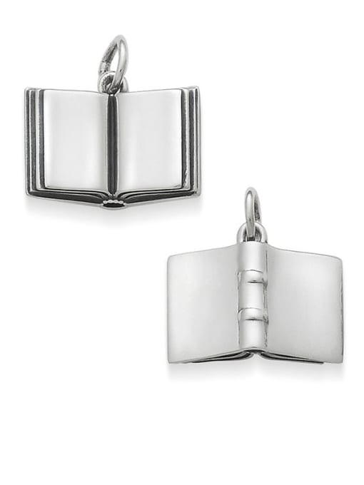 Desoto Stainless Steel 3d Book Diy Accessory Pendant