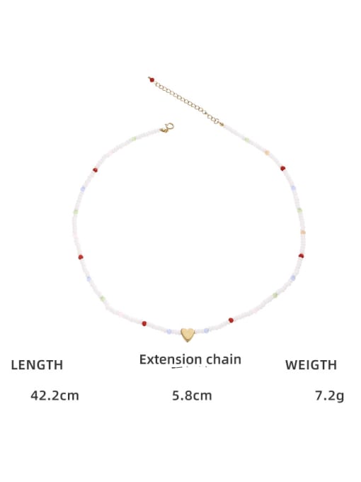 TINGS Titanium Steel Imitation Pearl Heart Minimalist Necklace 3