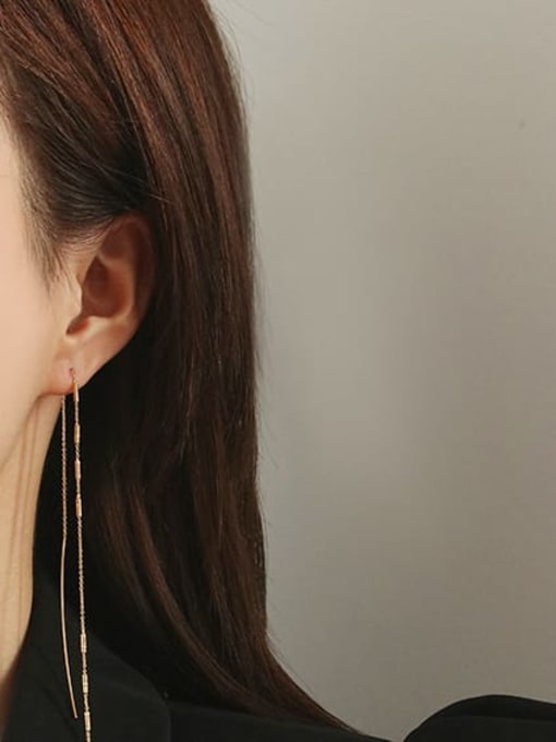 ACCA Brass Tassel Minimalist Threader Earring 1
