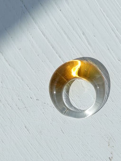Five Color Hand Glass Geometric Minimalist Band Ring 2